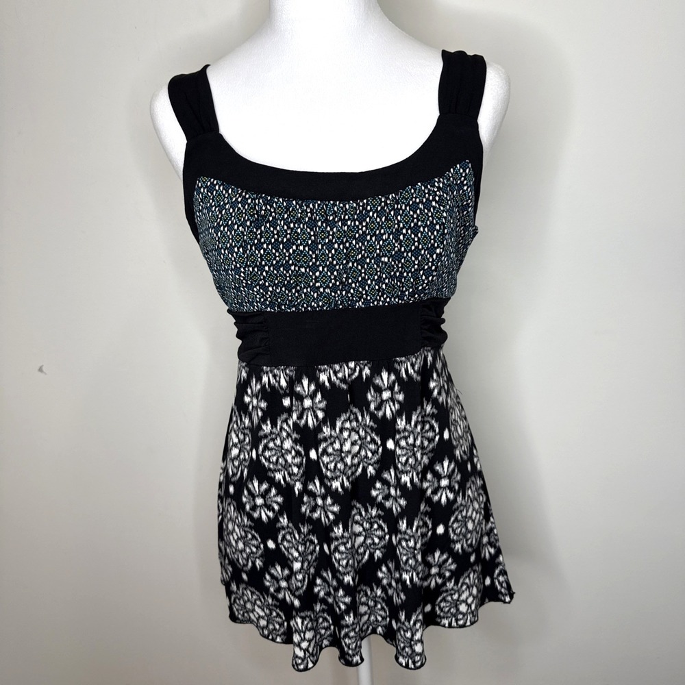 Vintage Y2K Mixed Media Speechless Tank Top Tunic Womens L Gilbert Fairy Grunge‎